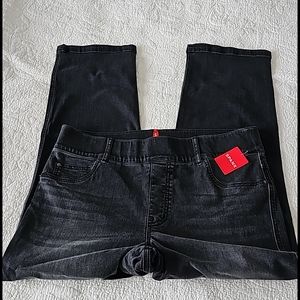 Spanx Wide-band Slim Straight Pull-on Denim Jeans